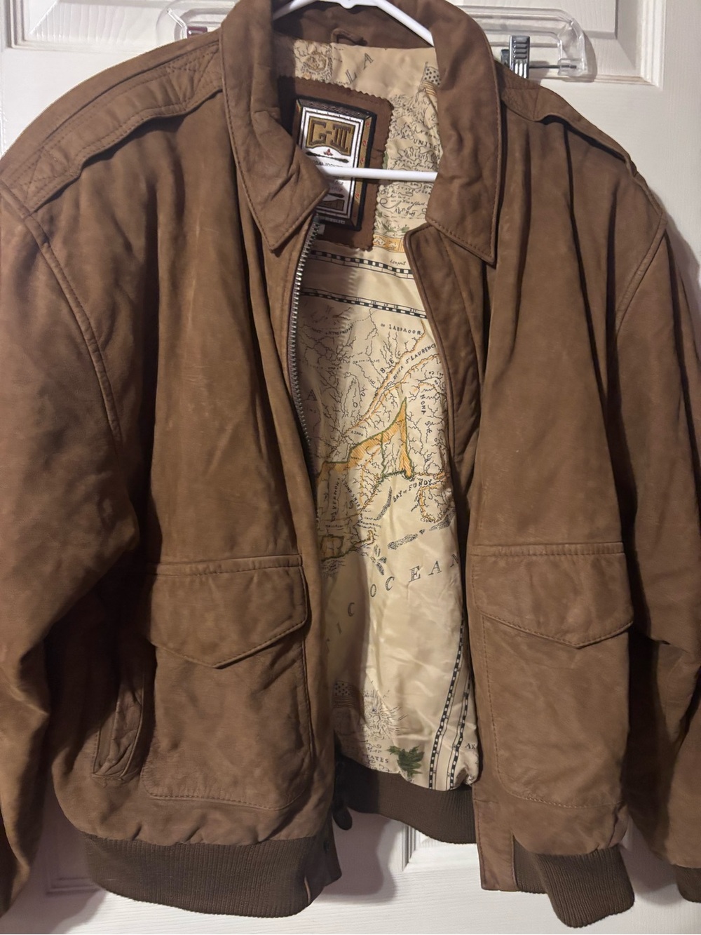 Men's Brown Suede Bomber Jacket - Classic Suede Finish